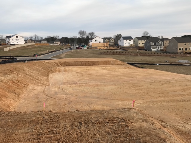 Mass grading of a residential development pad ready for construction